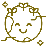 Un dibujo de un planeta tierra sonriendo